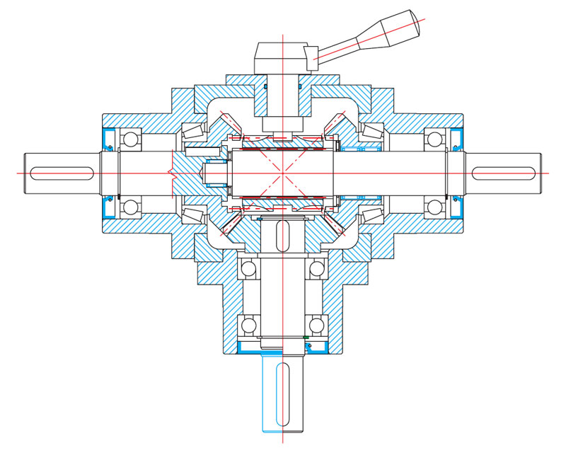 Reversing Spiral Bevel Gearboxes (IO) - Spiral bevel gearboxes